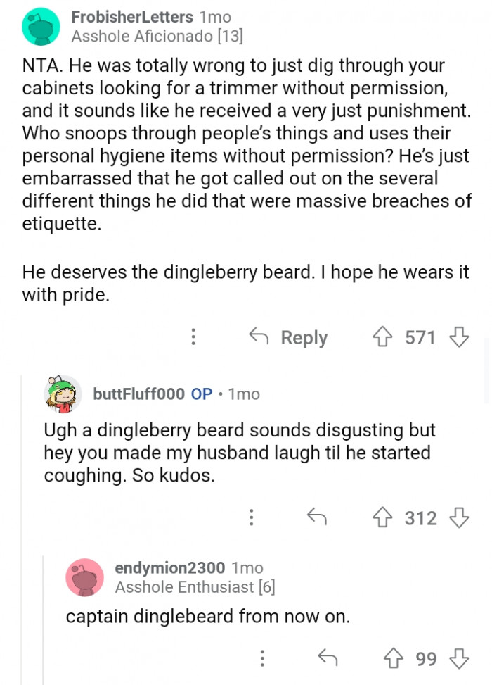 #6 His action was not so polite.