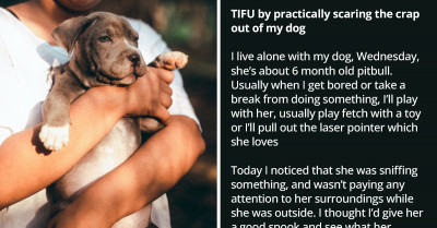 Redditor Regrets Trying To Scare Dog As He Got Rewarded With A Brownish Grey Anal Fluid All Over Him