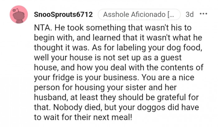 How you deal with the contents of your fridge is your business
