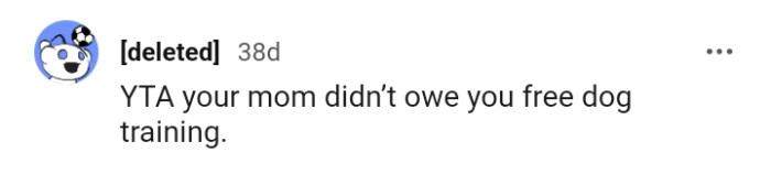 No Free Dog Training Over Here