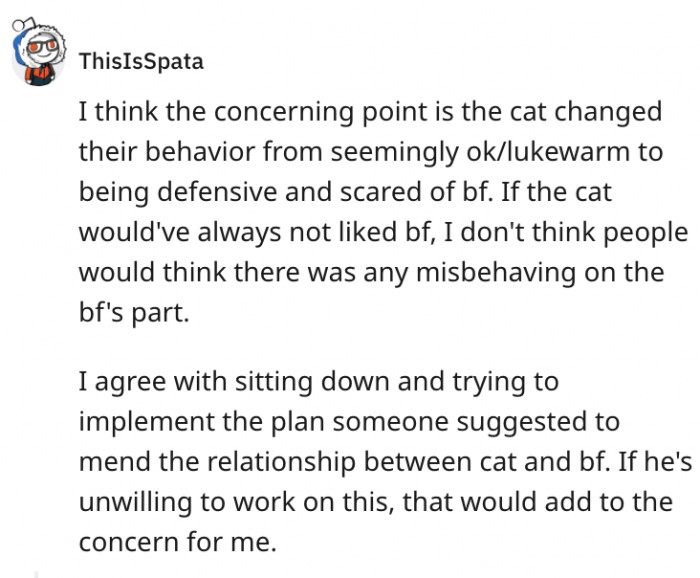 This redditor does not think the boyfriend misbehaved