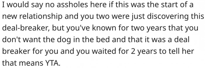 17. Things would have been different if they had had the conversation at the start of their relationship.
