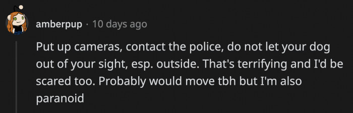 The chain of events is certainly disturbing to any pet owner