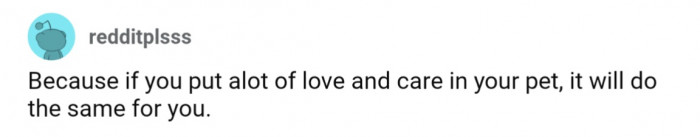 Or that it's simply a matter of receiving what you give