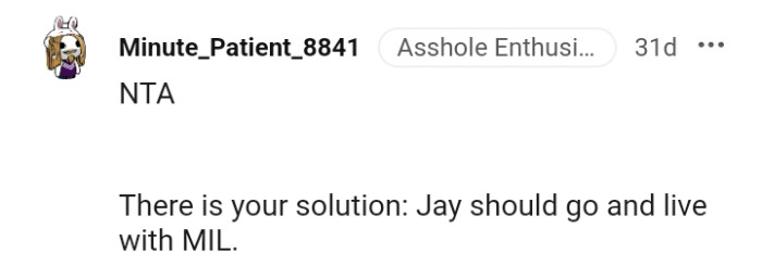 Jay should go and live with the mother
