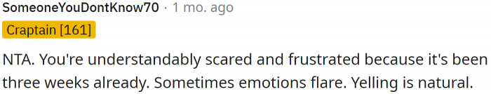 OP is understandably scared and frustrated