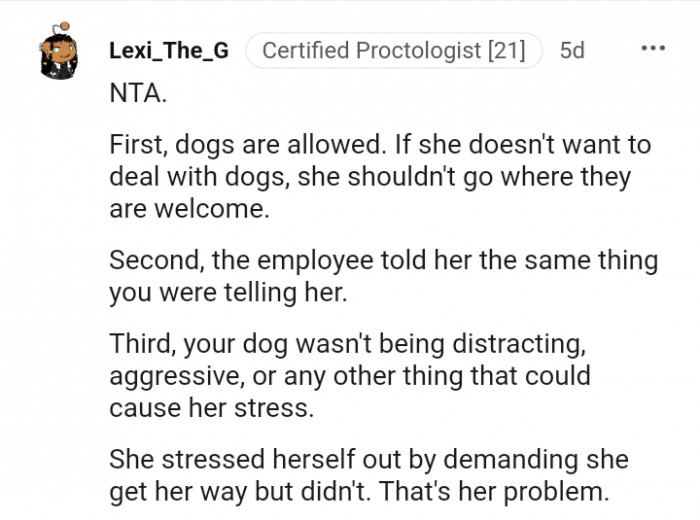 15. What She Should Do If She Doesn't Want to Deal with Dogs