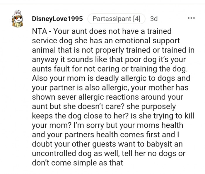 She purposely keeps the dog close to her