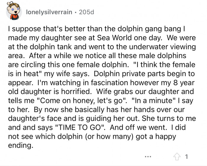 It can get even worse at Sea World.