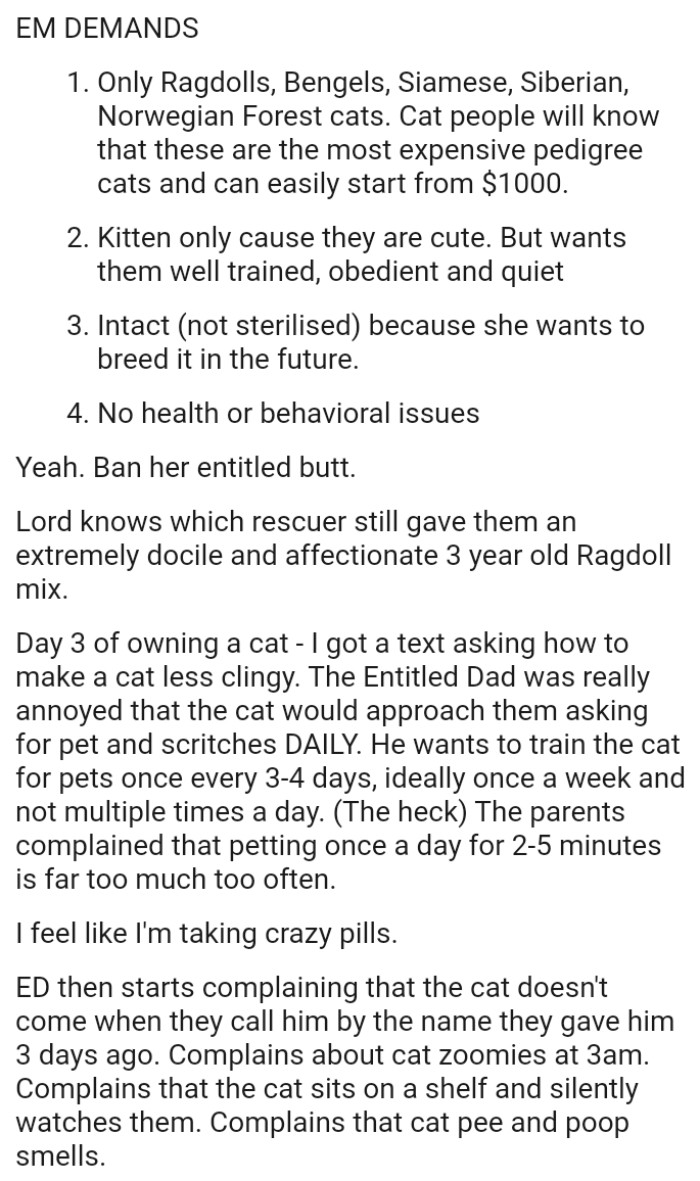 OP wonders who gave them an extremely docile and affectionate 3-year-old Ragdoll mix.