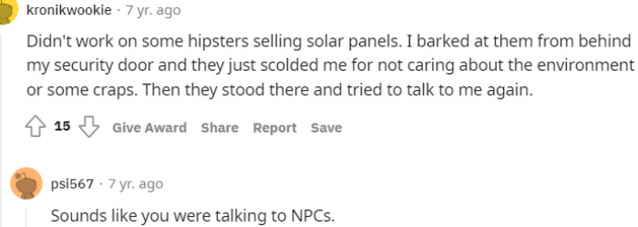 5. They stood there trying to talk to me again