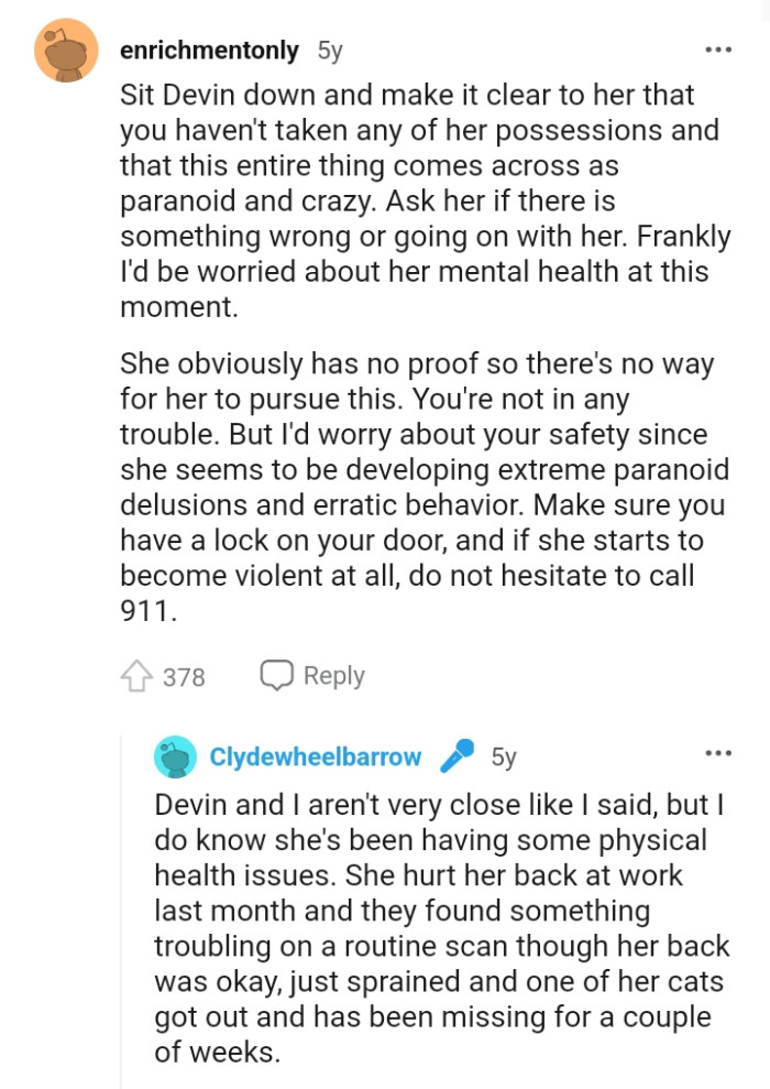 She obviously has no proof so there's no way for her to pursue this
