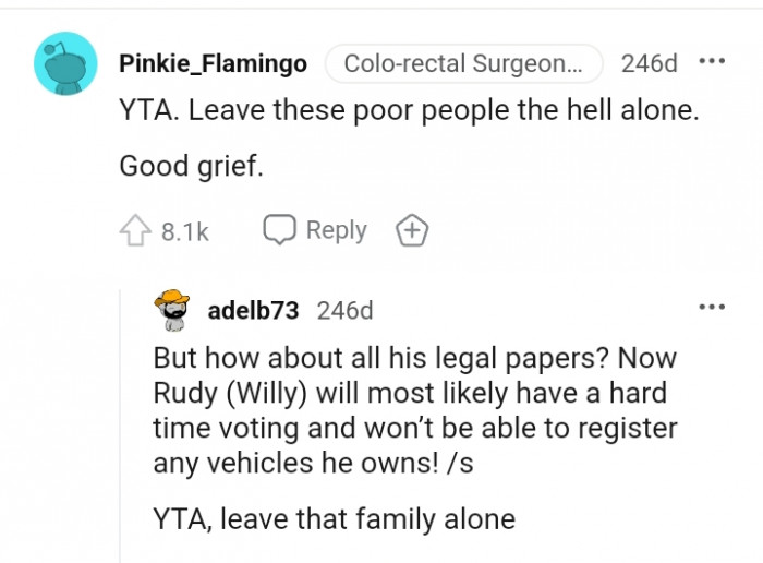 6. The OP had been told to leave them alone