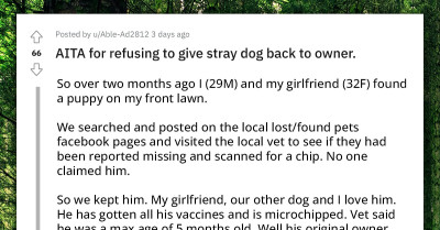 Redditor Refuses to Give Back a Stray Puppy to a Person Claiming to Be Its Owner but Has No Proof