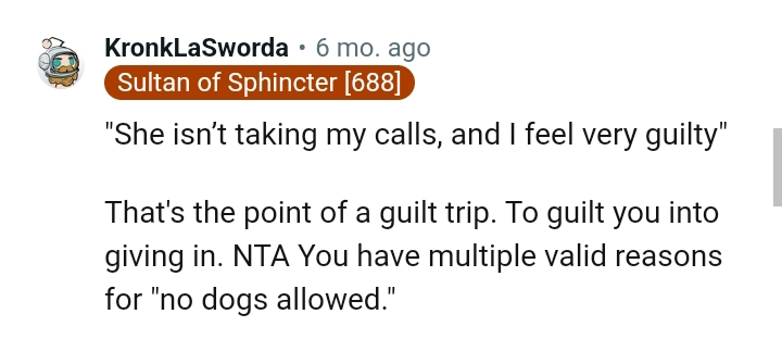 We've gathered some of the most upvoted comments from other Redditors for you to read through below