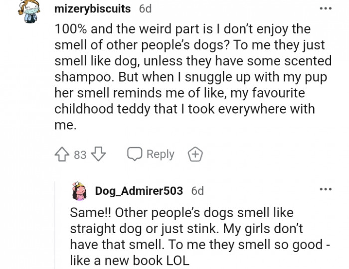 7. My girls don't have that smell