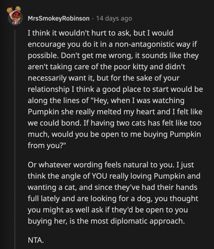If her sister feels attacked or judged by OP, she will never let Pumpkin be around OP again. Worse, it can affect their relationship in the long run if OP handles this the wrong way.