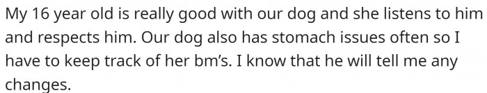 It is because he is the best with the dog