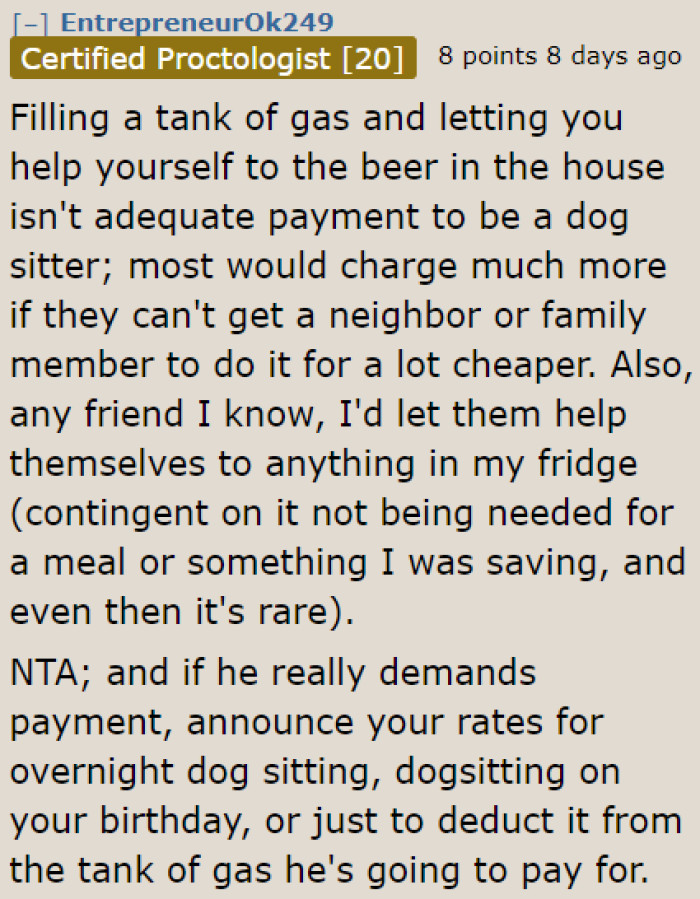 Some Redditors Believe That What the OP Received from His Friend Wasn't Enough.