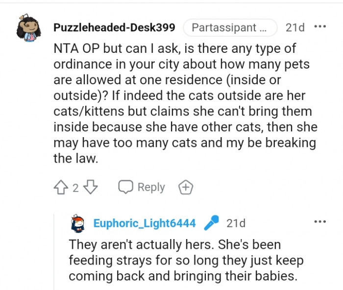 4. She may have too many cats