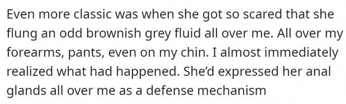 But she surprised him back: