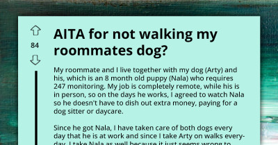 Irresponsible Dog Owner Takes Advantage Of Remote Working Roommate By Dumping Pet Responsibilities On Him