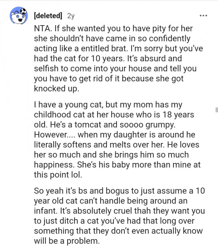 It's absurd and selfish to come into your home...