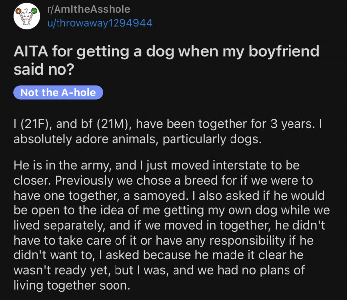 Here's the original Reddit post by u/throwaway1294944: