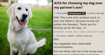 Woman Contemplates If She's At Fault For Choosing Her Dog Over Her Boyfriend's Kid