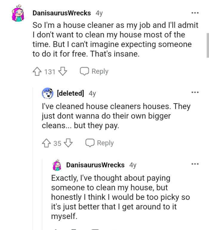 This Redditor can't imagine expecting someone to walk a dog for free while you get paid for it