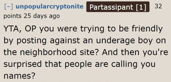 She really is looking for validation, isn't she?