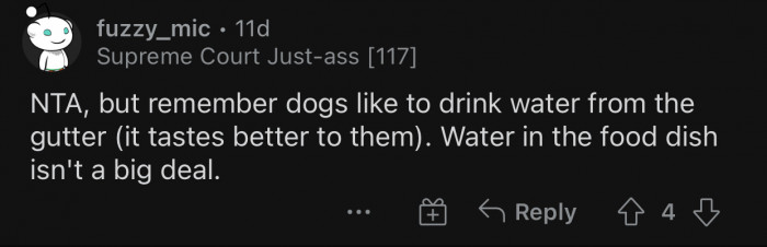 Dogs wouldn't care about that anyway.
