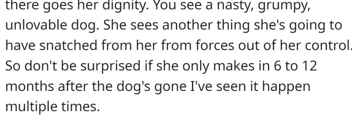 There goes her dignity...