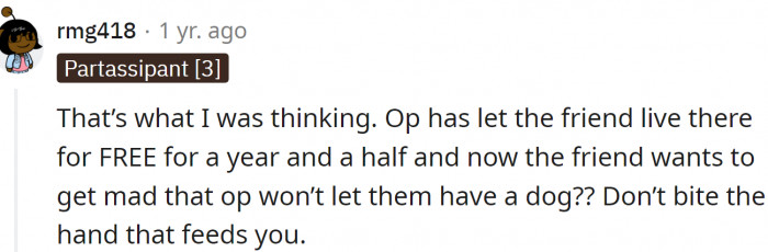 Don't bite the hand that feeds you