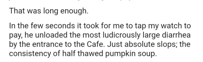 Half thawed pumpkin soup