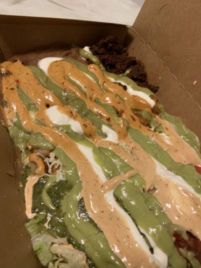 9. I am a menace to society. My dumb pregnancy brain accidentally ordered my husband a burrito with NO TORTILLA