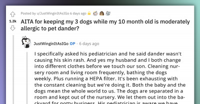 Mom Chooses To Keep Three Family Dogs Despite Her Son's Allergy To Pet Dander