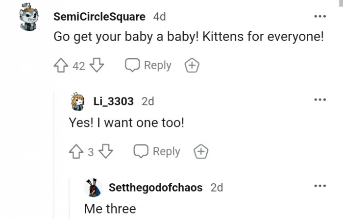 9. Go ahead and get your baby a baby