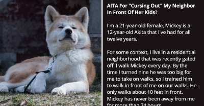 Woman's Neighbor Assumes Their Akita Dog Is A Stray and Trespasses Into Her Property to Take the Dog