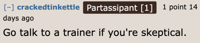 A user defends their point.