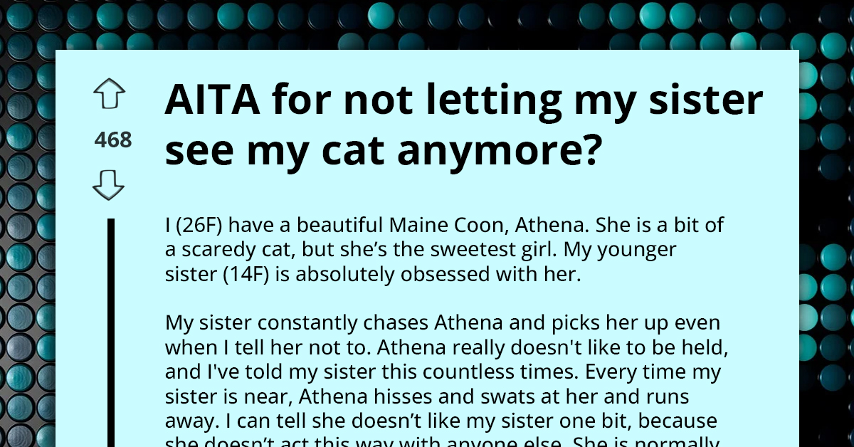 Lady Takes Drastic Step As Her Sister Wouldn't Stop Carrying Her Cat, Gets Attacked By Her Parents