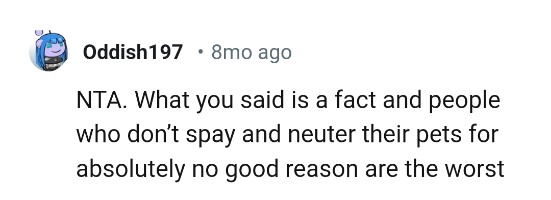 The OP only stated the fact