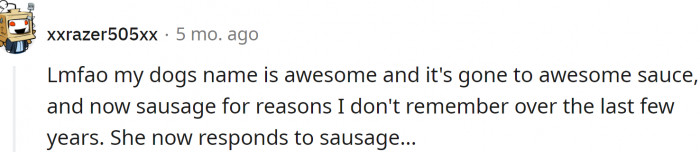 From Awesome to Awesome Sauce. Now it is Sausage