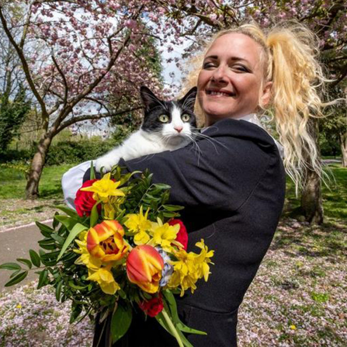 Her furry friend has been with her since 2017