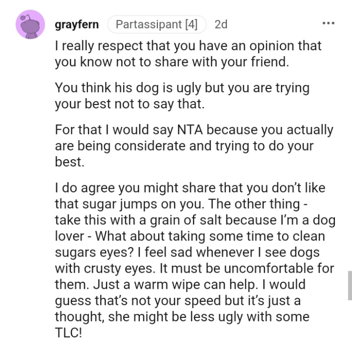 You are actually being considerate