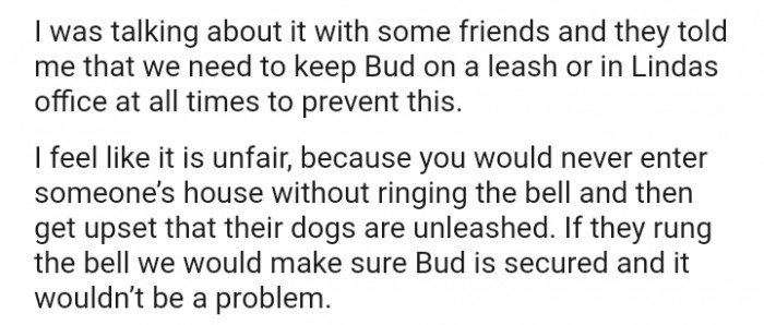 Keeping Bud on a leash