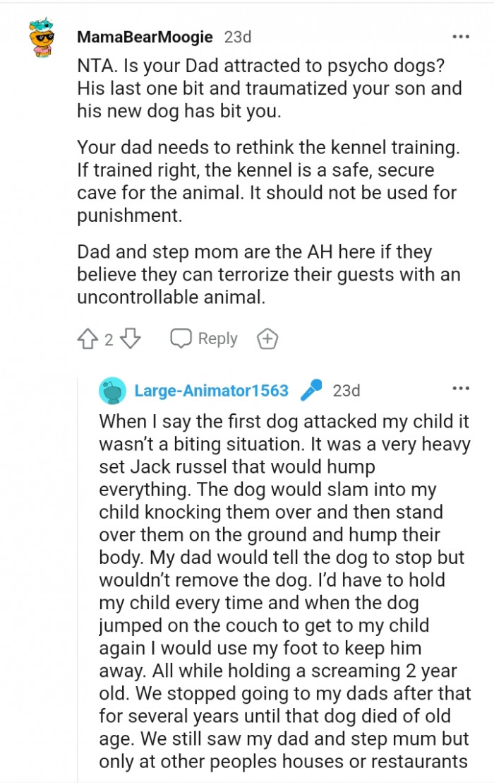 Your dad needs to rethink the kennel training