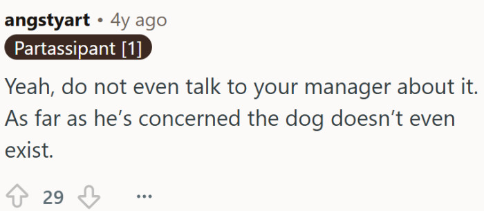 No need to bother the manager