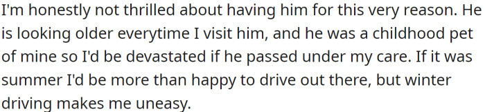 OP is not thrilled about having him.