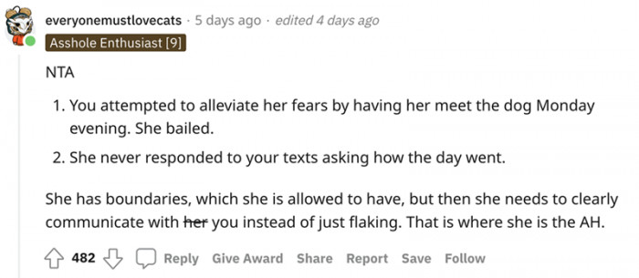 Users on Reddit were largely in agreement, stating that the couple did nothing wrong.